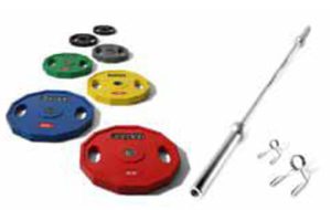 Olympic Disc (coloured 12 sided) sets with Bar & collars GA7012